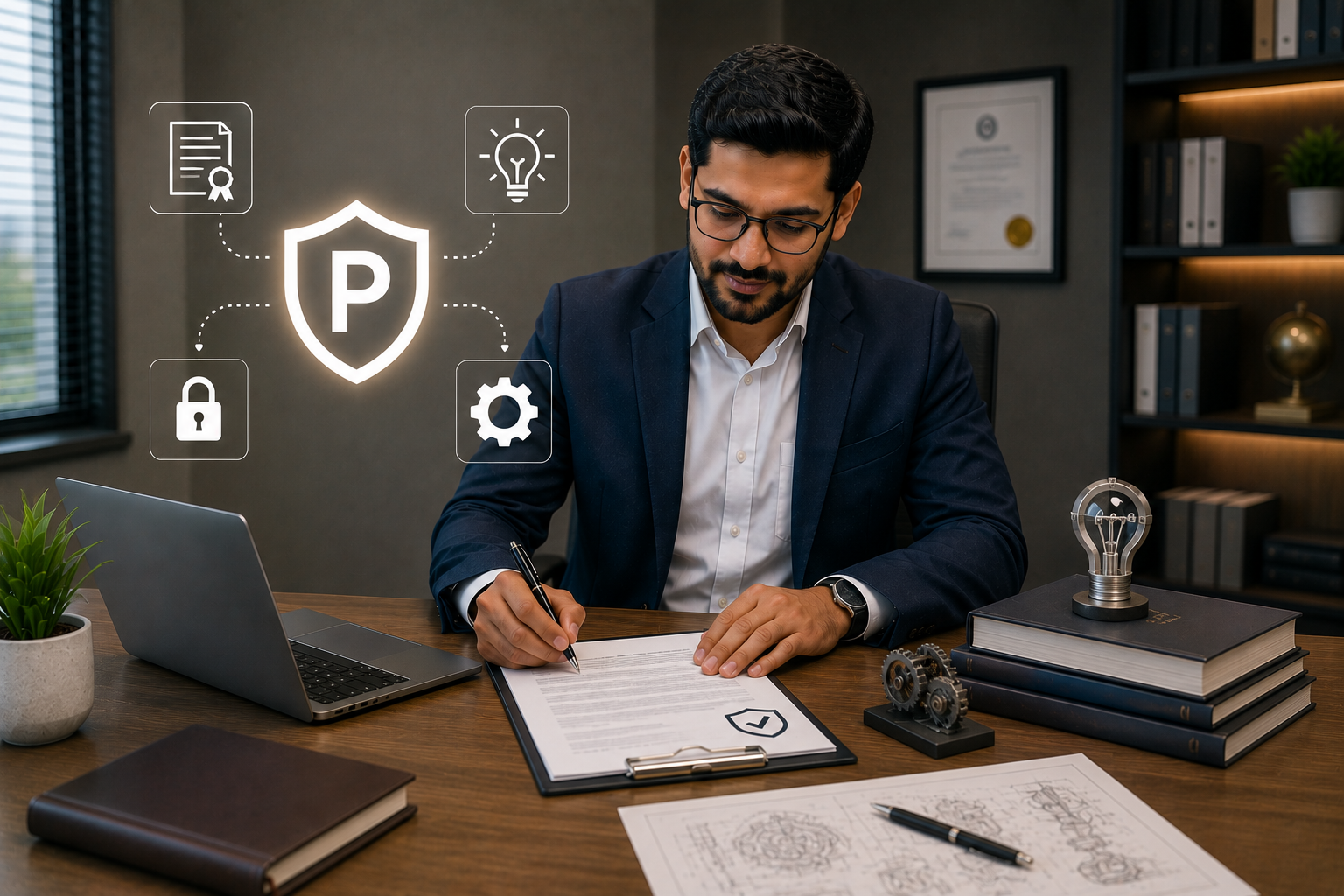 Inventor protecting a new invention through patent filing in India